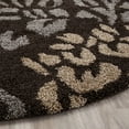thumbnail image 4 of SAFAVIEH Florida Benton Floral Shag Area Rug, Dark Brown/Grey, 4' x 4' Round, 4 of 5