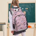 thumbnail image 7 of FORMRS Kids Backpack for School Unisex 17" Casual Bookbag Travel Daypack with Compartment Pockets, Purple Floral Horses Pattern, 7 of 7