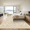 thumbnail image 3 of ODIKA 8'x10' Machine Washable Non-Slip Area Rug, Artisan Maze Interlocking Abstract Labyrinth High Traffic Rug with Pad, Beige, 923168, 3 of 8