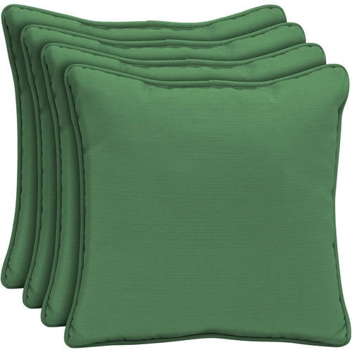 Better Homes and Gardens Outdoor Patio 18" Square Pillow with Welt, Set
