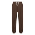 thumbnail image 3 of JIANJIA Womens Sweatpants Lined Wide Straight Leg Bottom Joggers Workout High Waisted Yoga Pockets Pants Streetwear, 3 of 4
