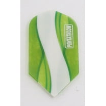5 Sets (15 Flights) Pentathlon GREEN Slim Ex-Tough Dart Flights - 100 Micron - Style 3