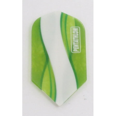 5 Sets (15 Flights) Pentathlon GREEN Slim Ex-Tough Dart Flights - 100 Micron - Style 3
