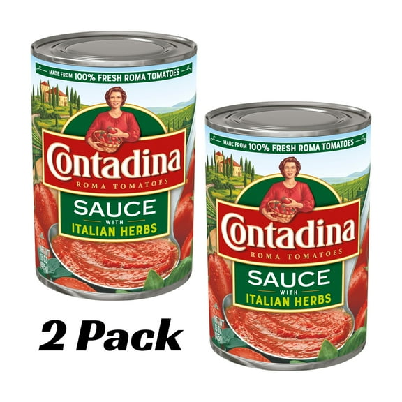 (2 pack) Contadina Tomato Sauce With Italian Herbs, 15 oz Can