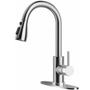 BCOOSS Kitchen Faucet Single Handle with Pull Down Sprayer Stainless Steel Sink Faucets 16 inches
