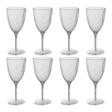

NUOLUX 8pcs 240ml Disposable Cups One-ff Drinking Goblet Red Wine Cup Champagne Cup