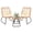 Beige, variant on Tappio 5 Piece Patio Furniture Sets, Outdoor Patio Set Sectional Sofa, All-Weather PE Rattan Outdoor Couch with Cushion and Glass Table for Garden, Backyard, Porch, Black/ Beige