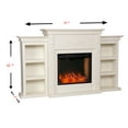thumbnail image 3 of 70.25" Ivory Contemporary Rectangular Fireplace with Bookcase, 3 of 3