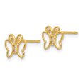thumbnail image 2 of 14K Yellow Gold Madi K CZ Children's Butterfly Post Earrings, 2 of 2