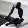 thumbnail image 3 of Reading Woman Statue for Home Decor, Abstract Art Resin Sculpture, Bookshelf Modern Aesthetic Ornament, Contemplative Figurine Decorations, 3 of 8