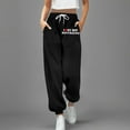 thumbnail image 2 of Pantalones de chándal anchos y rectos con forro polar para mujer - Pantalones de yoga de cintura alta con bolsillos para hacer ejercicio/uso informal (S-XXL), 2 of 4
