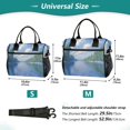 thumbnail image 4 of FORMRS Insulated Lunch Bag for Work School Unisex Large Capacity Cooler with Shoulder Strap, Blue Sky and River, 4 of 6