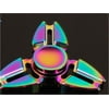 KuKu Fidget Hand Finger Tri Spinner Color Rainbow Aluminum Metal Toy - For Kids, Adult, Anxiety, Stress Relief , Desk