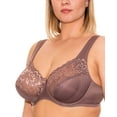 thumbnail image 2 of Underwire Full Coverage Bra Wide Straps Support Panels Plus Size 34 36 38 40 42 44 / C D E F G H I J (40J, Cocoa), 2 of 3