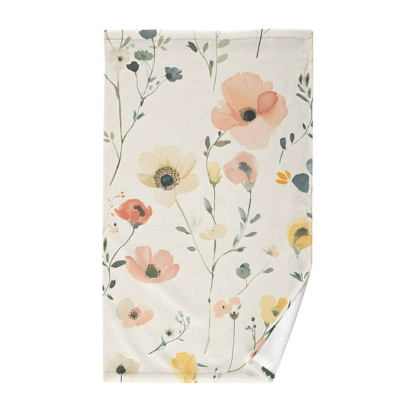 Floral Flower Cotton Face Towels Absorbent Hand Towel Soft Bathroom Towel for Kitchen Hotel Decoration