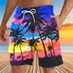 thumbnail image 1 of Puntoco Pantalones Cortos De Playa Para Hombre Con Bolsillo Con Cordón Y Estampado X19 Azul M,Pantalones Cortos Hombre, 1 of 4