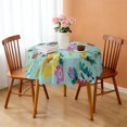 thumbnail image 3 of Round Tablecloth Family Cover 60 Inch Polyester Waterproof Stain Wrinkle Free flower for Kitchen, 3 of 5