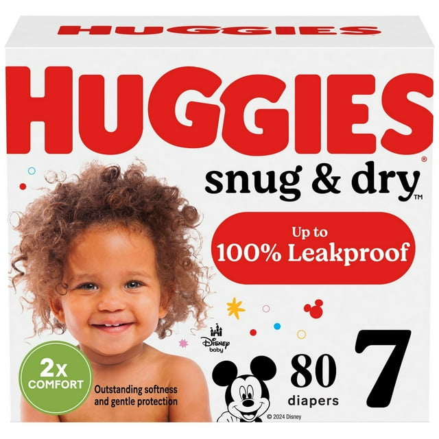 HUGGIES Snug & Dry Diapers, Mega Colossal Pack, Sizes: 1-8