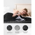 thumbnail image 5 of Sivio Weighted Blanket for Adults Queen Size, Minky Heavy Blanket with Glass Beads for Bed Sofa Chair, Soft Reversible for All Season, Machine Washable, 60"x80" 15lbs, Black, 5 of 9