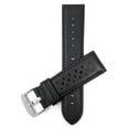 thumbnail image 1 of 22mm GT Rally Perforrated, Vented Racer Leather Watch Strap Band, Stainless Steel Buckle, 1 of 8