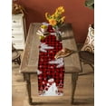 thumbnail image 4 of Table Runners 120 Inches Long Dress Scarves, Red Christmas Plaid Farmhouse Coffee/Dining/Kitchen Table Runner for Living Room, Snowman Elk Balls Snowflake Xmas 13x120 Inch, 4 of 7