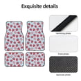 thumbnail image 4 of Vsdgher Strawberries Car Foot Mat Set of 4 Pieces Universal Floor Liner Car Accessories Fits Most Cars, Trucks, Vans, sedans, SUV, 4 of 7