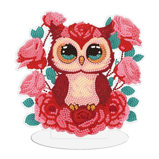 5D DIY Owl Shaped Diamond Painting Kits Gem Arts and Crafts for