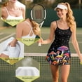 thumbnail image 6 of Yuyamidu Mushroom Women Sleeveless A Line Dress Starry Sky Summer Athletic Dress Trendy Tennis Golf Workout Dresses with Shorts Two Piece Activewear Dresses Size M, 6 of 7