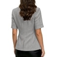 thumbnail image 6 of Hilenly Short Sleeve Blazers for Women Open Front Suit Jackets Lightweight Blazer for Work Casual, 6 of 8