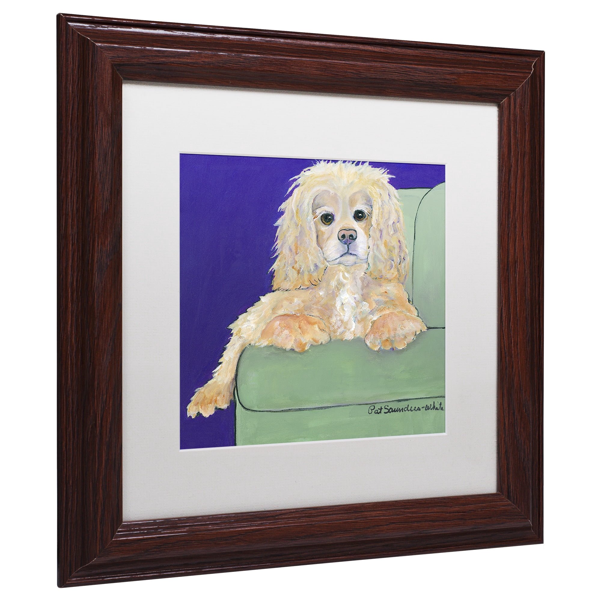 Trademark Fine Art "Betty Boop" Canvas Art by Pat Saunders-White, White Matte, Wood Frame
