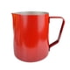 thumbnail image 1 of Espumador de leche de acero inoxidable, jarra espumadora para espresso y latte art, 600 ml - Rojo Rojo 600ml, 1 of 9
