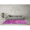 thumbnail image 3 of Ahgly Company Indoor Square Persian Purple Traditional Area Rugs, 4' Square, 3 of 4