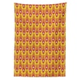 thumbnail image 3 of Ambesonne Ikat Tablecloth Rectangular Table Cover, Aztec Culture Motifs on Yellow, 52"x70", Magenta Yellow and White, 3 of 4