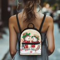 thumbnail image 4 of Eheartsgir Christmas Mini Backpack with Snowman Pattern, Zipper Closure Polyester Daypack for Hiking and Work, Adjustable Strap Travel Backpack for Women, 4 of 8