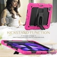 thumbnail image 3 of FJLBDE Case for iPad Air 5th Generation / iPad Air 4th Generation 10.9 inch, Rugged Shockproof Tablet Cases Cover with Kickstand Shoulder Strap, Rose, 3 of 7