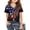 X5 Black2, variant on Sjldqy Little Girls 4th Of July Shirt Breathable Vintage Rhinestone Star Graphic Tee Short Sleeve V Neck Summer Patriotic Top For Girls Size 5-6 Years Black
