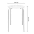 thumbnail image 5 of Miumaeov 10pcs Plastic Stacking Stools for Kids Students Classroom Home Kitchen Garden Portable Backless White Stool with Round Top and Metal Frame, 5 of 16