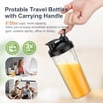 thumbnail image 4 of KOIOS 900W Smoothie Blender, Personal Blender for Shakes and Smoothies with 2 No-BPA 22 oz Portable Blender Bottles and To-Go Lids, Single Serve Mixer Blender for Juices Baby Food, Nutritious Recipe, 4 of 5