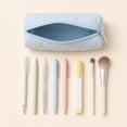 thumbnail image 6 of Dvumao Pencil Case Cute Quilted Soft Puffy Pen Bag Portable Zipper Stationery Pouch Makeup Cosmetic Office Nylon 7.48 x 2.95 x 2.95 Inch, 6 of 6