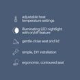 thumbnail image 4 of Asiento de inodoro Brondell L60-RW LumaWarm calefaccionado redondo blanco, 4 of 9