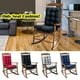 thumbnail image 5 of Nvzi Juego de cojines para mecedora, 2 piezas, cojín antideslizante para asiento y respaldo de silla, cojín suave y grueso para interior y exterior, cojín para silla con relleno (negro), 5 of 5