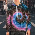 thumbnail image 3 of Nueva sudadera con capucha cómoda de moda con estampado 3D de teñido anudado, estampado vintage de los años 1980 y 1970 para hombres, adultos, maquillaje, fiesta, informal, todos los días, 3 of 5