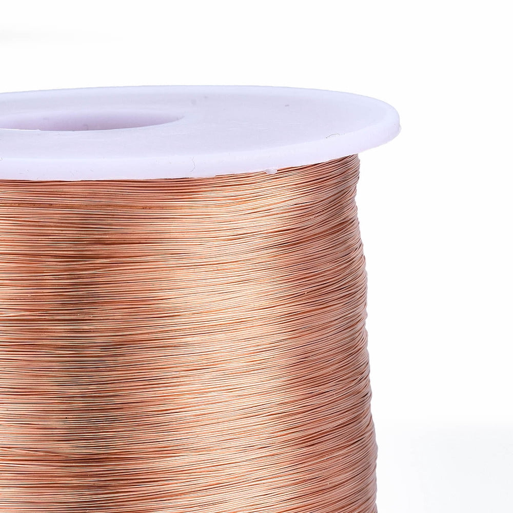 Bare Round Copper Wire Raw Copper Wire Copper Jewelry Craft Wire Original Color 20 Gauge 0.8mm about 721.78 Feet(220m)/1000g
