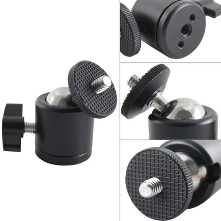 Camera Base - 360 Degree Swivel Mini Tripod Ball Head Aluminum Alloy with 1/4