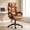 PU-Brown, variant on Ultifit Adult PU High Back Indoor Residential Adjustable Seat Height and Lumbar Support Executive Chairs with Footrest, Black