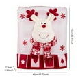 thumbnail image 2 of Christmas Chair Covers, Winter Santa Claus Snowman Elk Chair Back Protector Slipcovers Washable Red White Dining Seat for Home Hotel Kitchen Decor (Elk), 2 of 8