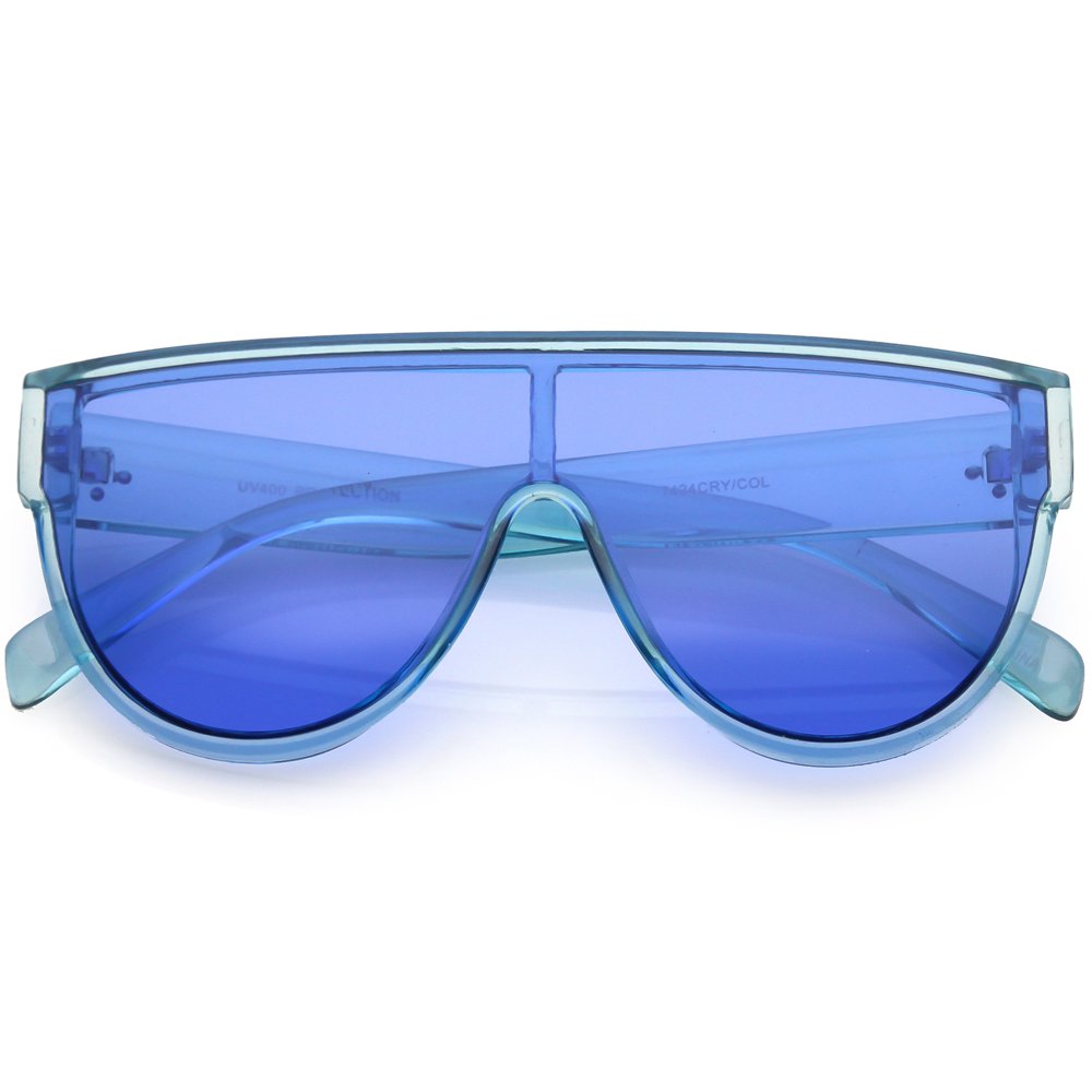 flat top shield sunglasses men