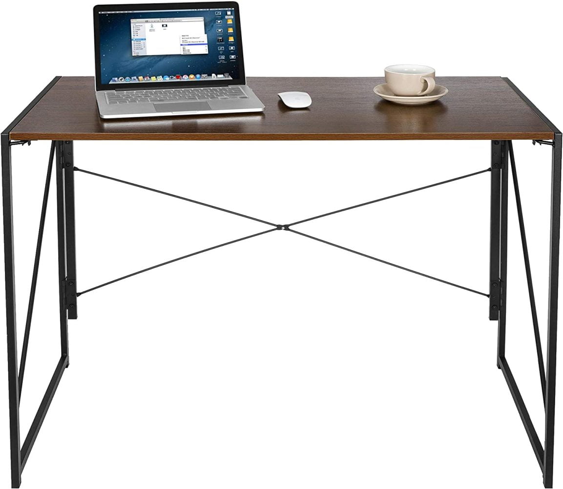 BalyFovin Folding Computer Desk 39 Sturdy Writing Desk Gaming Desk Home