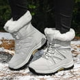 thumbnail image 2 of Women's Boots - Winter Fashion Thickening Warm Lace Up Non Comfortable Footwear for Cold Weather, 2 of 9