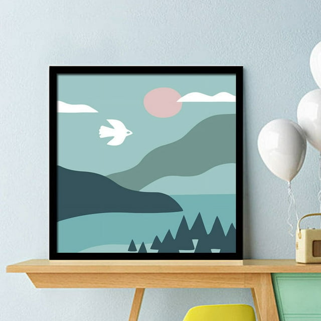Children Digital Oil Painting Digital Oil Painting Hand Painting Diy Number Painting Number Painting DIY Paint Tropical Scenery Pattern Acrylic Paint Children Digital Oil Painting